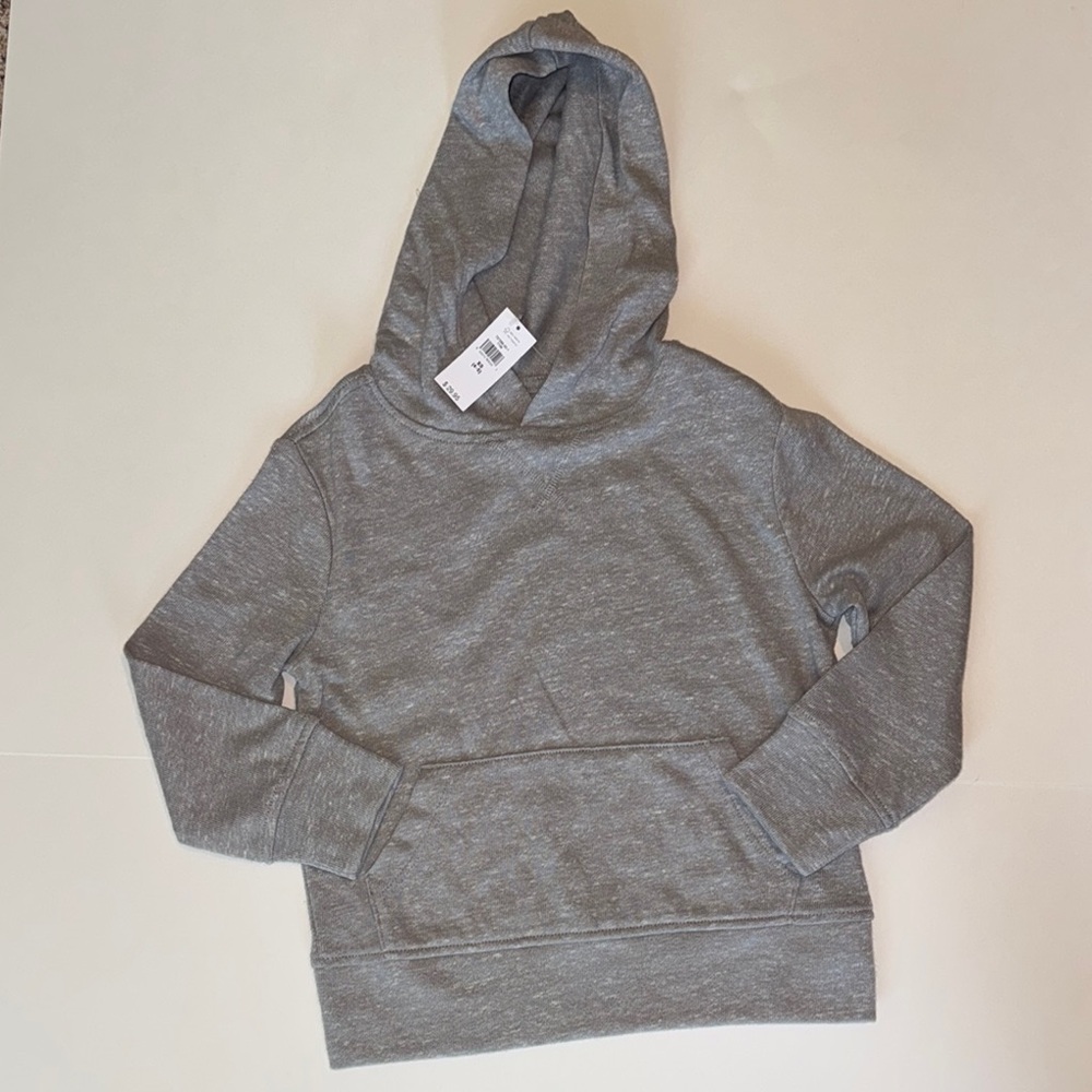 NWT GAP Kids Heather Gray Cozy Fall Pullover Hoodie - size 4-5 XS boys